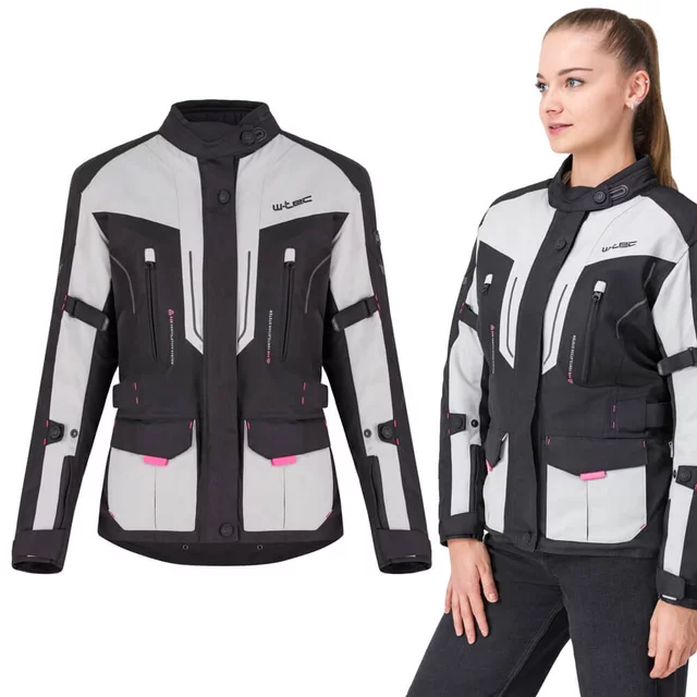 W-TEC Xenia Motorradjacke für Damen - schwarz-grau - schwarz-grau