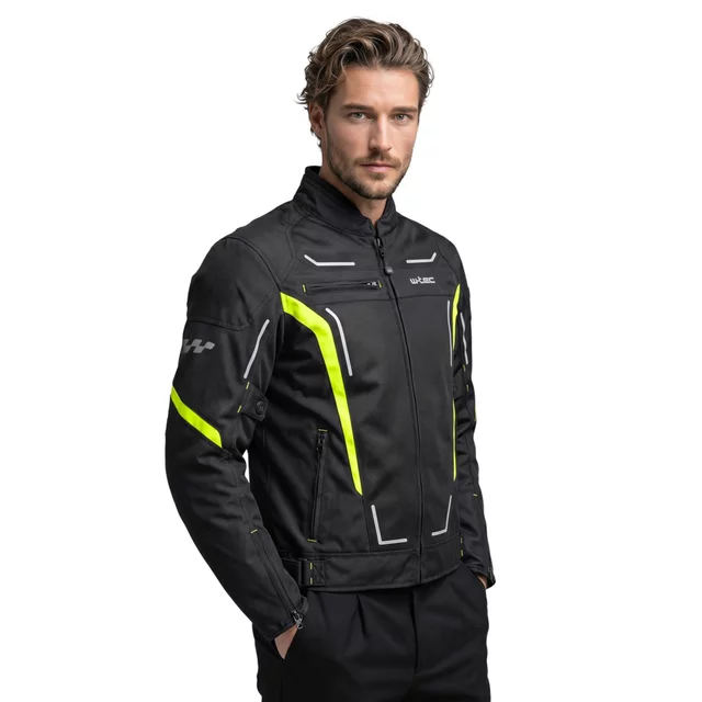 W-TEC Mirelio Herren Sommer-Motojacke - schwarz-fluo