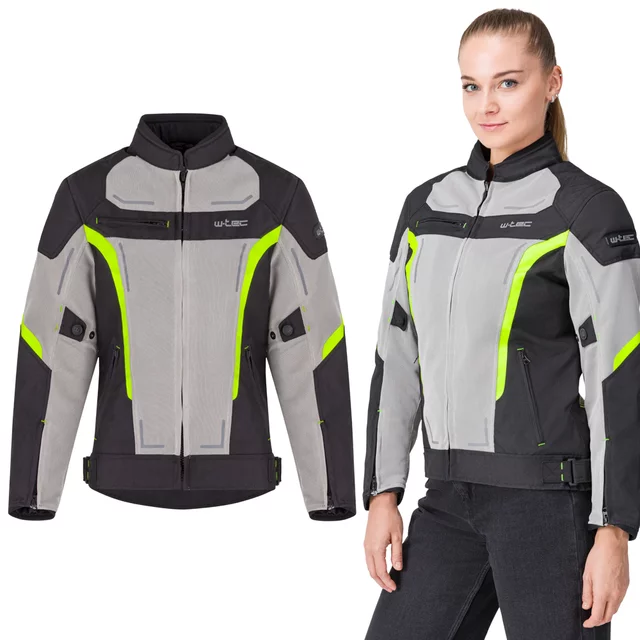 W-TEC Mirelia Damen Sommer Moto Jacke - černo-šedo-fluo