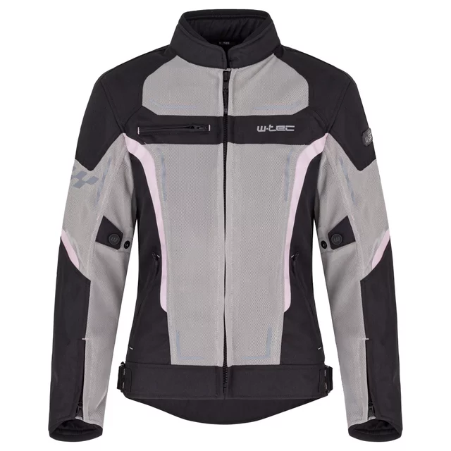 W-TEC Mirelia Damen Sommer Moto Jacke - Schwarz-Grau-Rosa