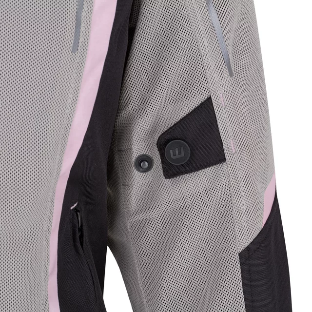 W-TEC Mirelia Damen Sommer Moto Jacke - Schwarz-Grau-Rosa