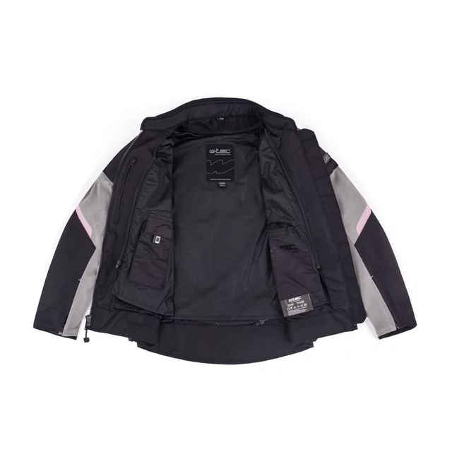 W-TEC Mirelia Damen Sommer Moto Jacke - Schwarz-Grau-Rosa