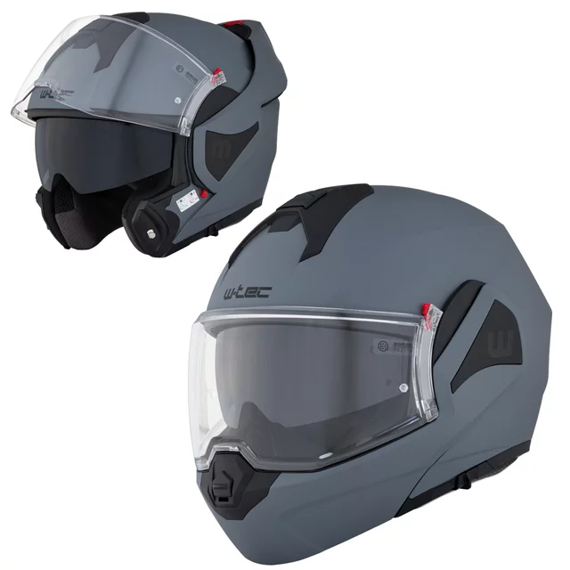 W-TEC Sabron P/J Klapphelm - Black Matt - Nardo Grey