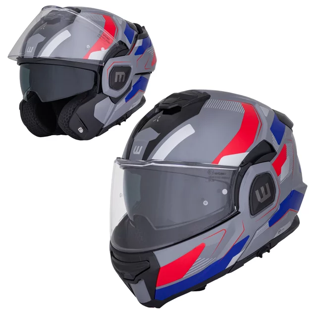 W-TEC Zoroz P/J klappbarer Motorradhelm - Glossy Tricolor - Glossy Tricolor