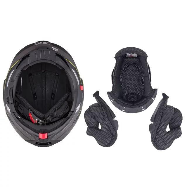 W-TEC Zoroz P/J klappbarer Motorradhelm - Glossy Tricolor