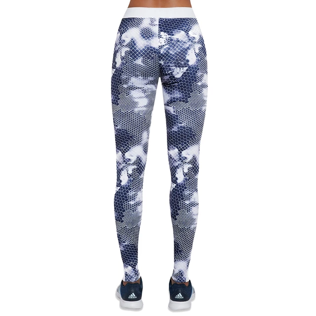 BAS BLACK Code Damen Leggings - weiß-blau