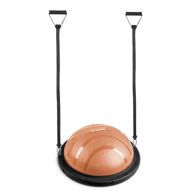 inSPORTline Dome Edge Balancematte mit Gummiexpandern 100 cm / 4,6 kg - rot-schwarz - černá-mocha mousse