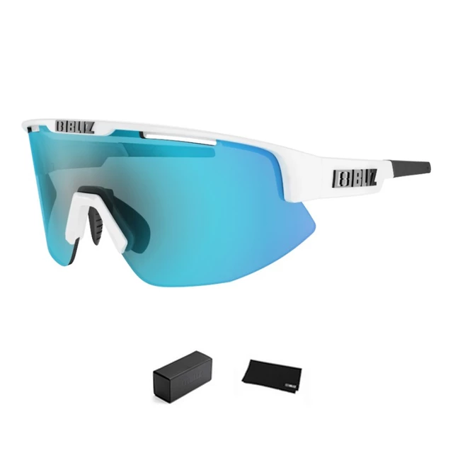 Bliz Matrix sportliche Sonnenbrille - Shiny Black - Weiss
