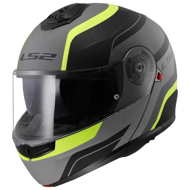 Klapphelm LS2 FF908 Strobe II Matt Schwarz H-V Gelb