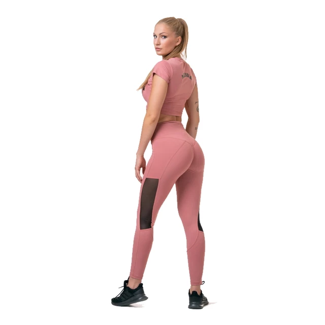 Nebbia Mesh 573 Damenleggings mit hoher Taille - Alte Rosse