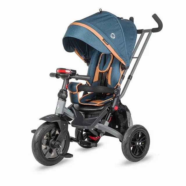 Kinderdreirad mit Führungsstange Coccolle Pianti - Mint Green - True Blue