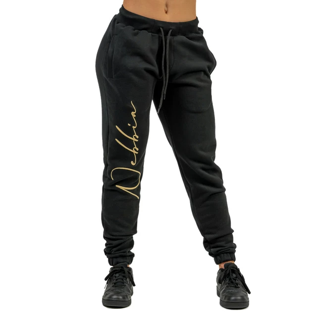 Nebbia INTENSE Signature 846 Damen Jogginghose in lockerer Passform - Schwarz/Gold - Schwarz/Gold