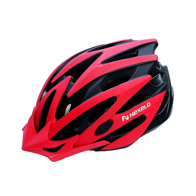 Fahrradhelm Nexelo Straight 430 - tyrkys-bílá - schwarz-rot