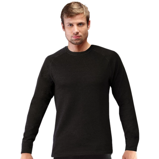 Unisex-Langarmshirt aus Merino - schwarz