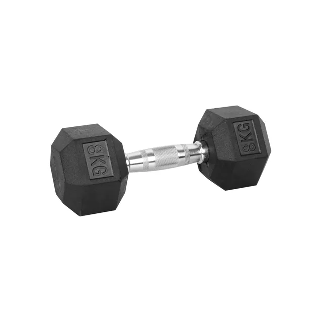 Sechseckige Kurzhantel inSPORTline Hexsteel 8 kg