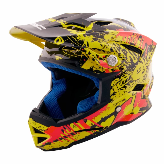 Der Kinder-Downhill-Schutzhelm W-TEC AP-42 - orange-red - gelb-rot