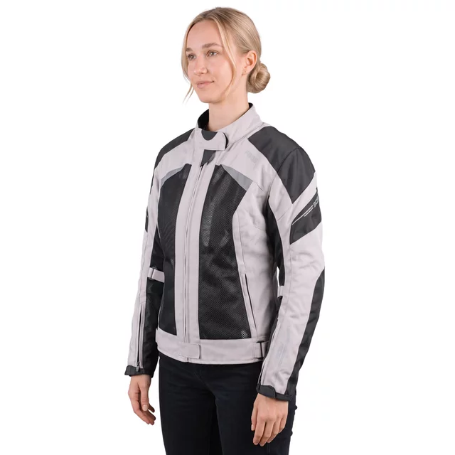 Damen Sommer Textil-Motojacke BOS Aylin - silber-grau