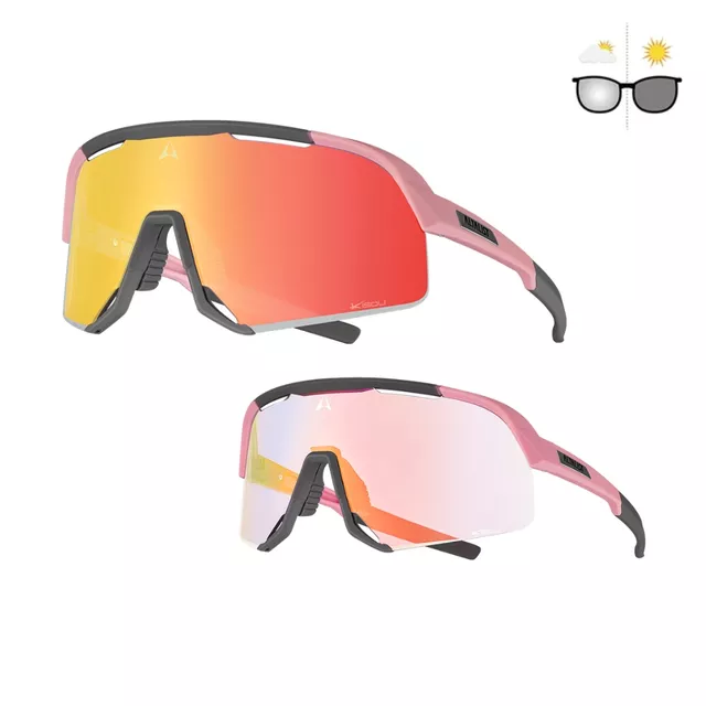 Phototrope Sonnenbrille Altalist Kisou PXC - černá s červenými skly - růžová s červenými skly