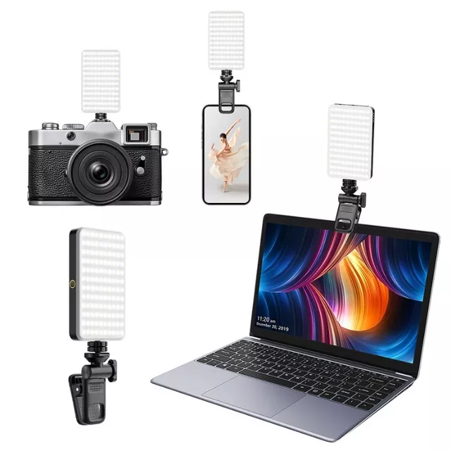 Apexel Mini ausziehbares Stativ mit LED-Licht und Adapter für Action-Kamera