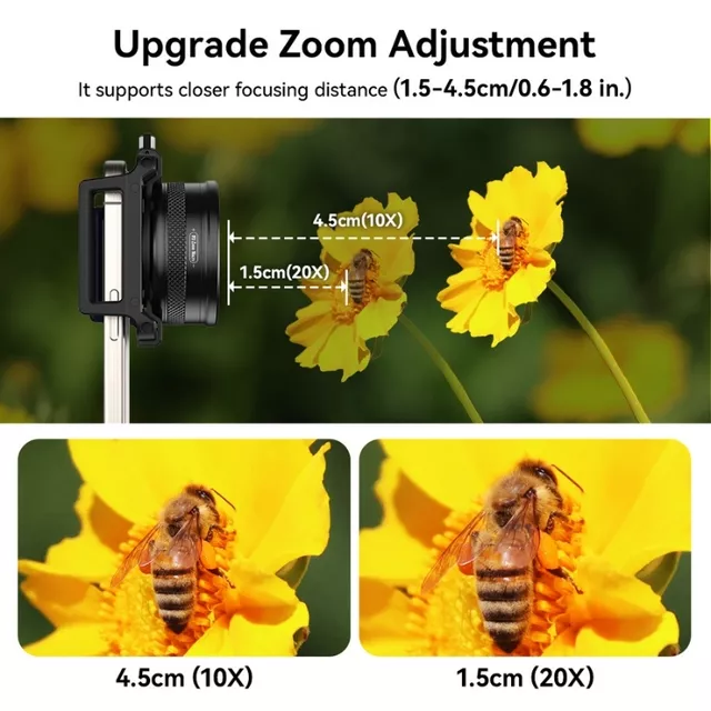 Apexel Zoom 10X-20X Verstellbares Objektiv