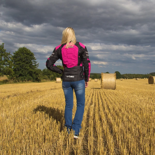 W-TEC Alenalla NF-2410 Damen Softshell Motorradjacke - schwarz-rosa