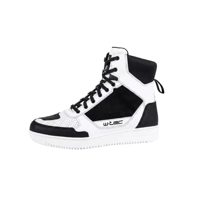W-TEC Bastige Motorradstiefel - schwarz-weiß