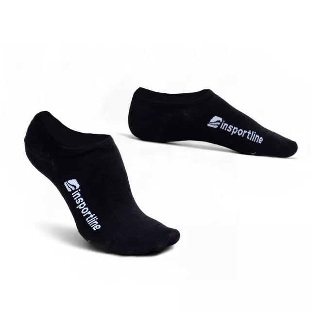 Unsichtbare Socken aus Bambus inSPORTline Silvatic Noshow AG+ antibakteriell - 3 Paar - schwarz