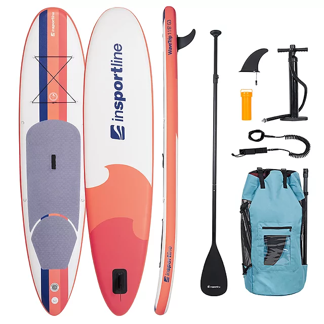 Paddleboard mit Zubehör inSPORTline WaveTrip 11'6" G3 - korall - korall