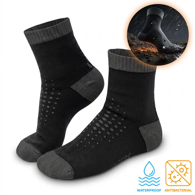 Wasserdichte Bambus-Socken inSPORTline Pantris AG+ antibakteriell - schwarz