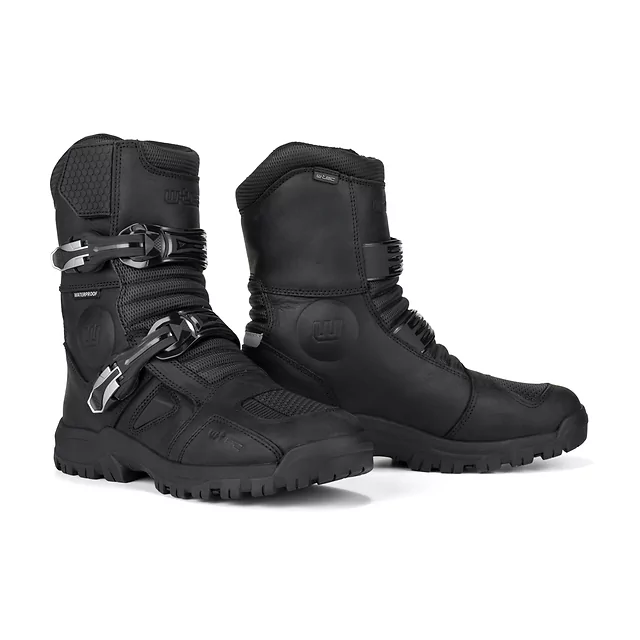 W-TEC Lougamax CE Motorradstiefel - schwarz - schwarz