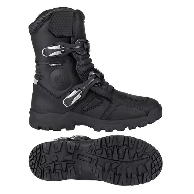 W-TEC Lougamax CE Motorradstiefel - schwarz