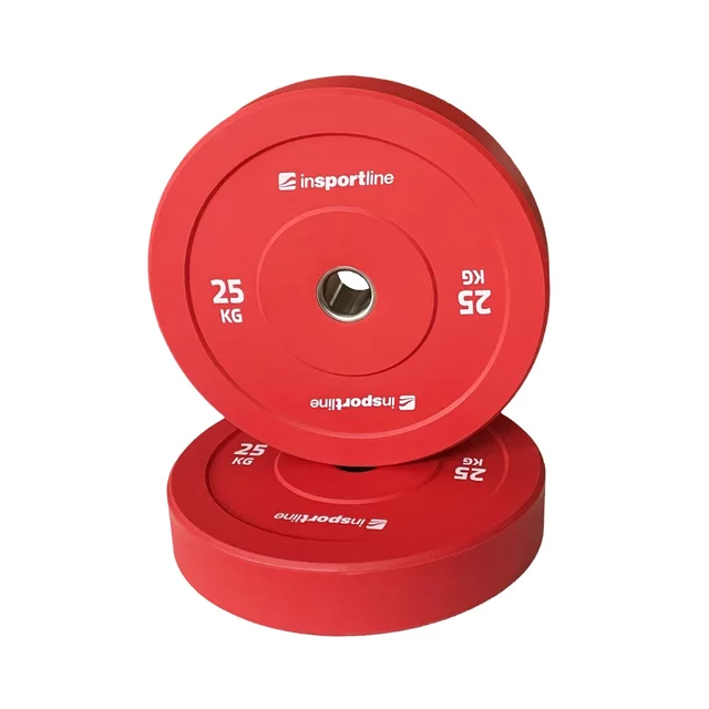 Gummischeibe inSPORTline Bumper Plate Go 25 kg 50 mm