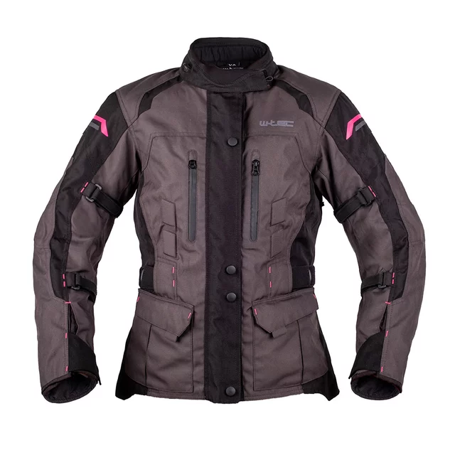 W-TEC Barbata Damen-Motorradjacke - černo-šedo-růžová - černo-šedo-růžová