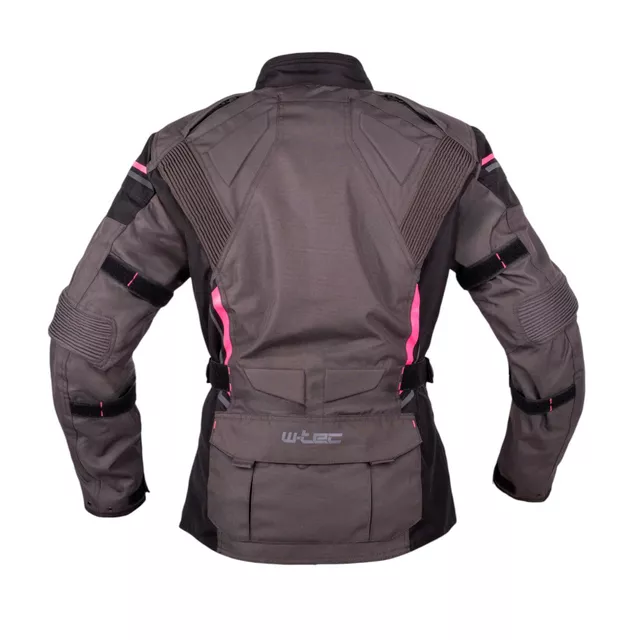 W-TEC Barbata Damen-Motorradjacke - černo-šedo-růžová