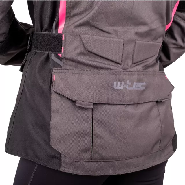 W-TEC Barbata Damen-Motorradjacke - černo-šedo-růžová