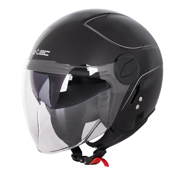 W-TEC Vernante Motorroller Helm - Glossy White - Glossy Black
