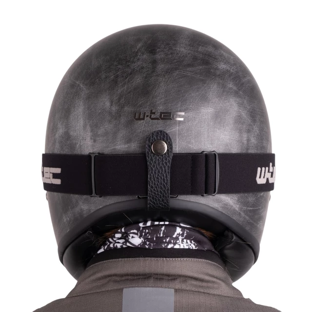 W-TEC Retron Motorradhelm mit Chesster Schutzbrille - Rostiges Grau