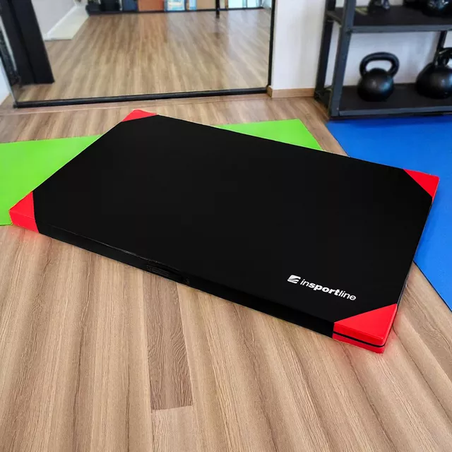 Gymnastikmatte inSPORTline Munakor T60 200x120x10 cm - schwarz - schwarz