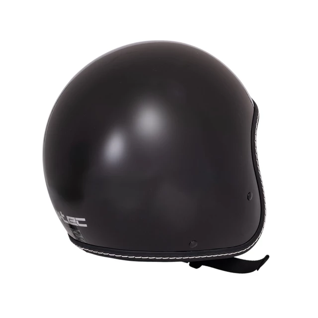 W-TEC Badachos Chopper Helm mit Atavist Schutzbrille - schwarz glänzend