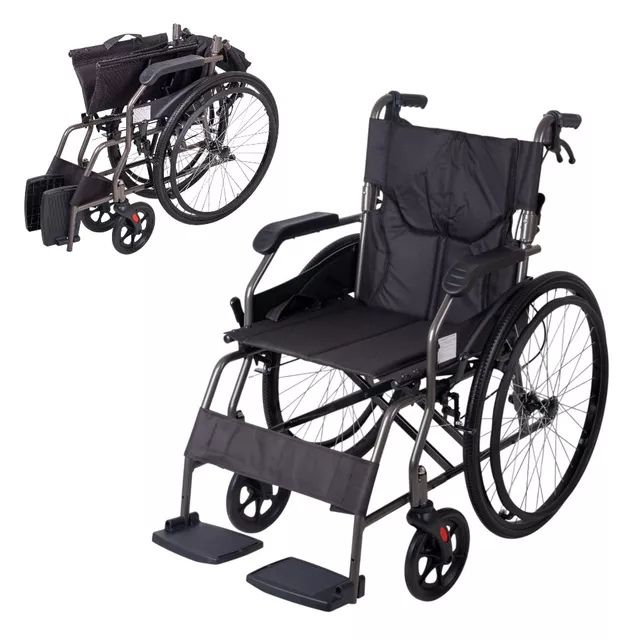 Mechanischer Faltrollstuhl inSPORTline Jakesully lightweight mit Oppatia-Antrieb