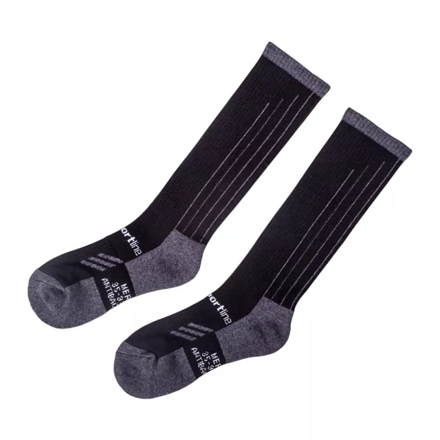Merino-Socken inSPORTline Meritic Ski AG+ antibakteriell - schwarz-grau