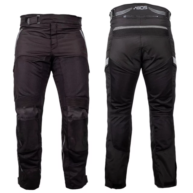 BOS Soul Motorradhosen - Black-Red - Black-Grey