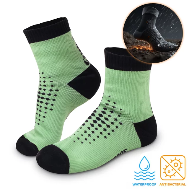 Wasserdichte Bambus-Socken inSPORTline Pantris AG+ antibakteriell - grün