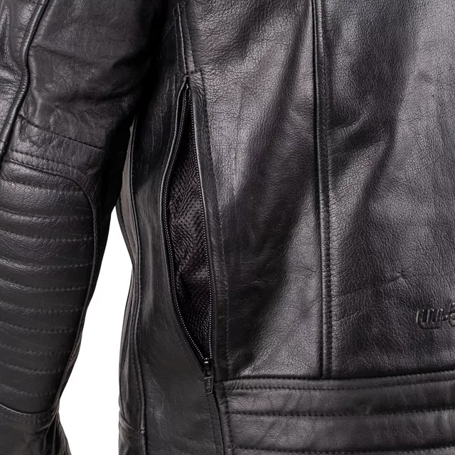 W-TEC Murayo Leder-Motorradjacke - schwarz
