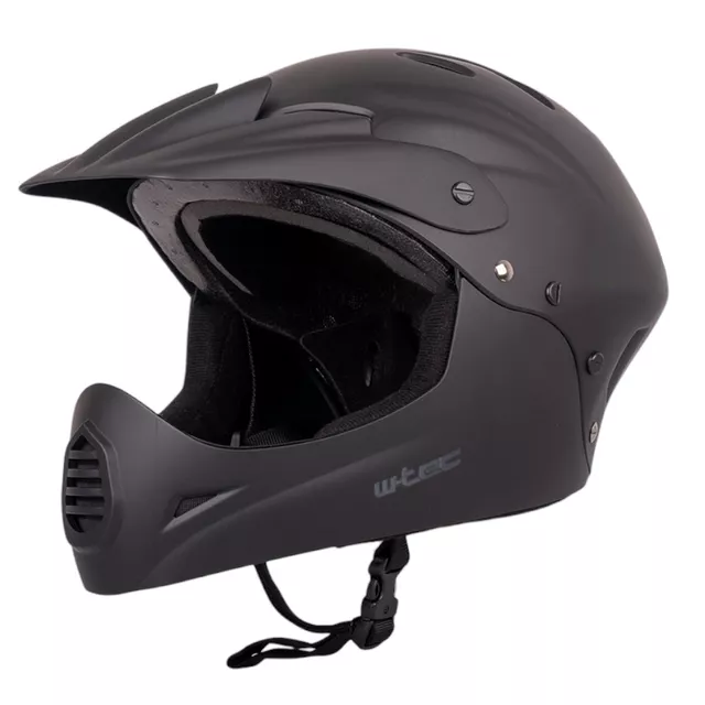 W-TEC Campanero Mattschwarzer Downhill-Helm
