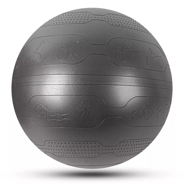 Gymnastikball inSPORTline Stretch Ball 75 cm - mocha mousse - schwarz