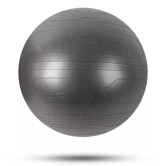 Gymnastikball inSPORTline Stretch Ball 55 cm - mocha mousse - schwarz