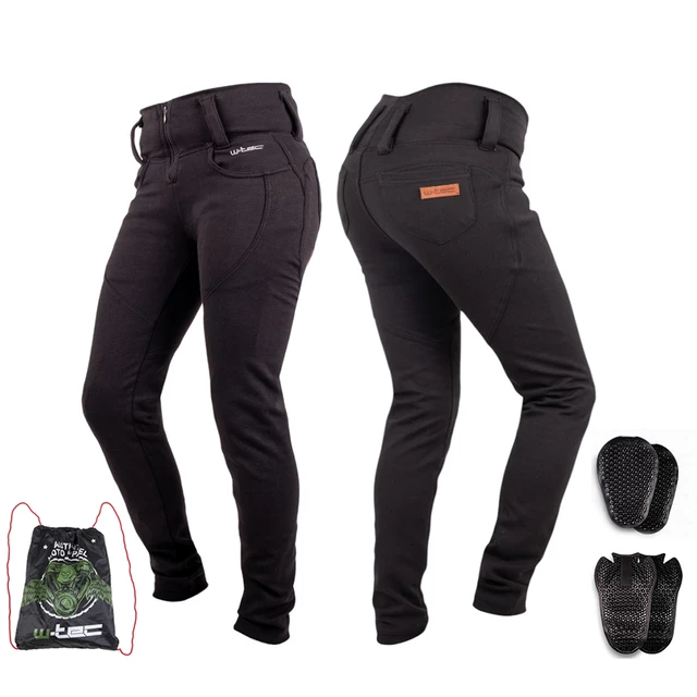 W-TEC Wombutta Damen-Moto-Leggings - schwarz - schwarz