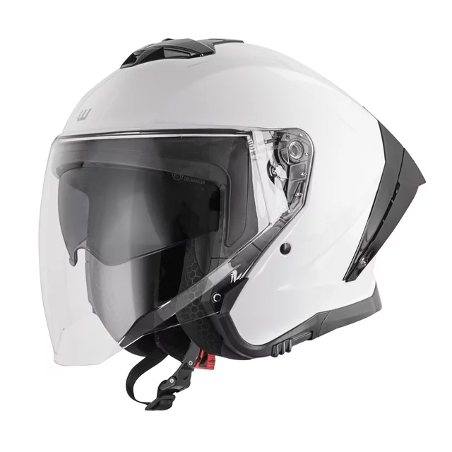 W-TEC Voltik Motorrad-Helm - mattschwarz - weiß
