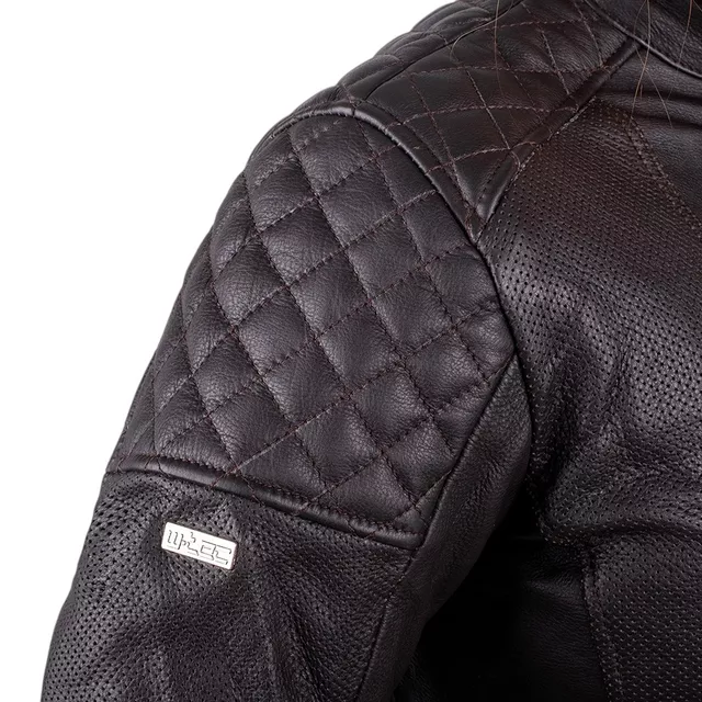 W-TEC Mantura Damen Lederjacke - dunkelbraun